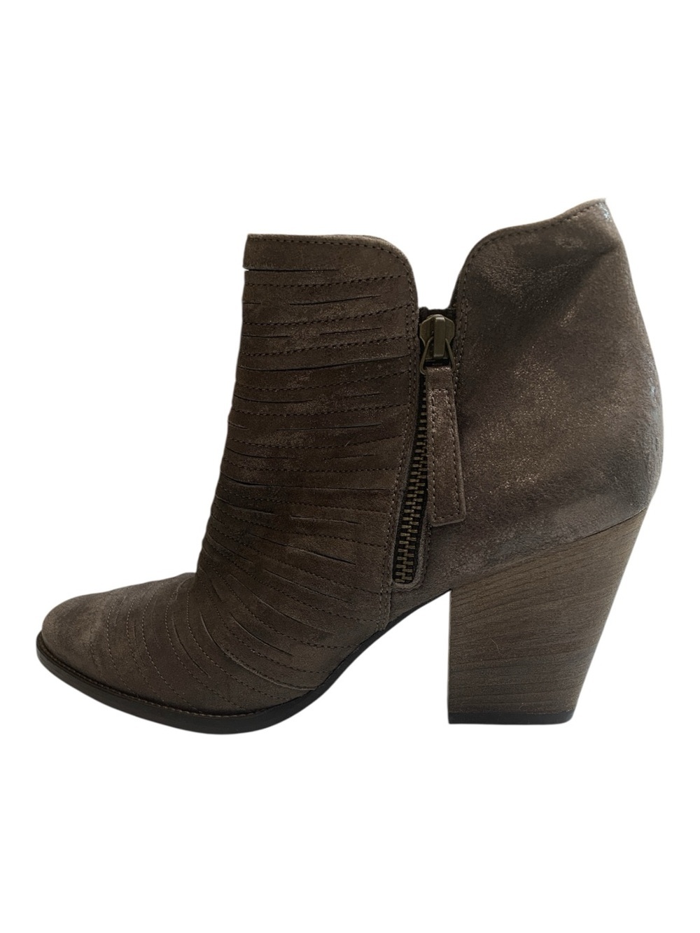 Paul Green NWOT Malibu Ankle Boot Earth Metallic Leather Finish,Double Zipper